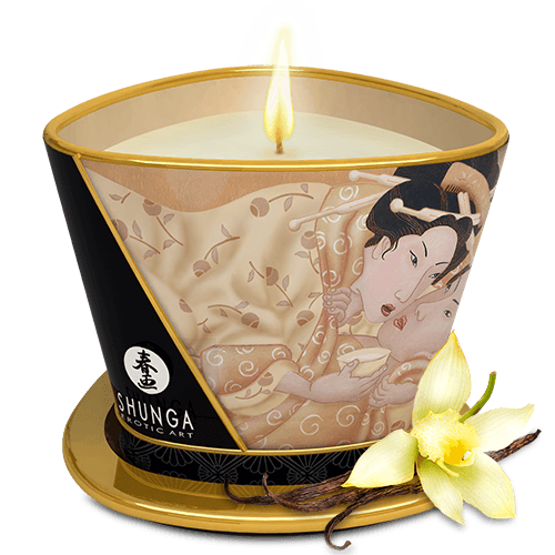 SHUNGA Lueur & Caresses Désir Vanille – bougie de massage