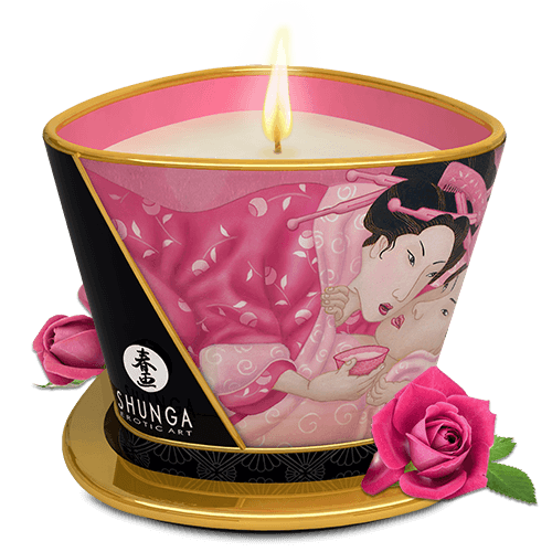 SHUNGA Lueur & Caresses Aphrodisia Rose – bougie de massage