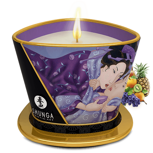 SHUNGA Lueur & Caresses Libido Fruits exotiques – bougie de massage