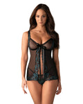 Obsessive - Amanta Babydoll - Noir et Turquoise - ITX-P00676 - image 1