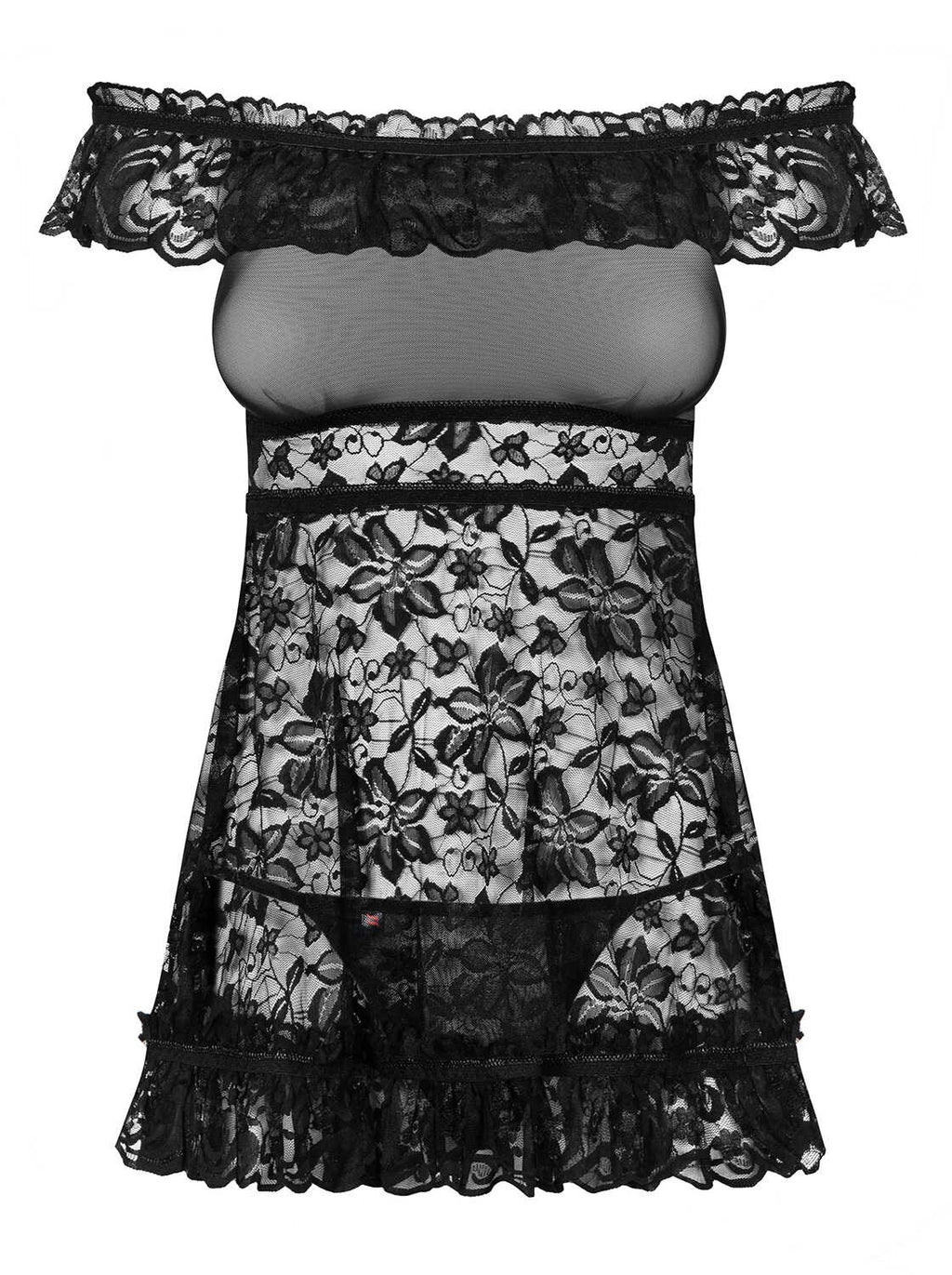Obsessive - Flores babydoll - Noir - ITX-P00679 - image 5