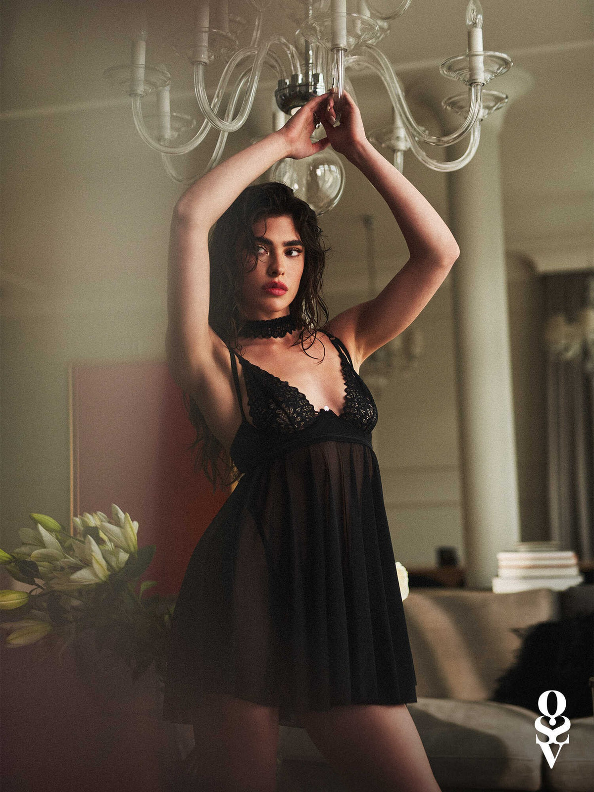 Obsessive - Donarella babydoll et String - Noire - NP - ITX-P00685 - image 4