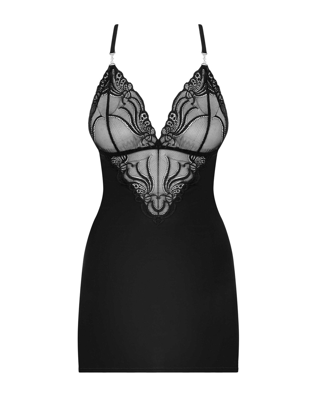 Obsessive - 828-CHE-1 Nuisette et String - Noir - ITX-P00698 - image 5