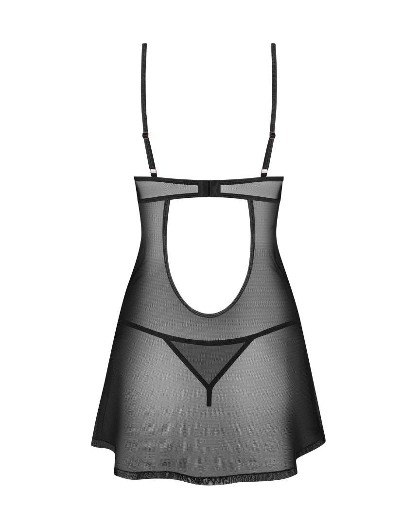 Obsessive - Euridia Nuisette et string - Noirs - ITX-P00740 - image 4