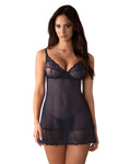 Obsessive - Nightly Blue nuisette et string - Bleu - ITX-P00745 - image 1