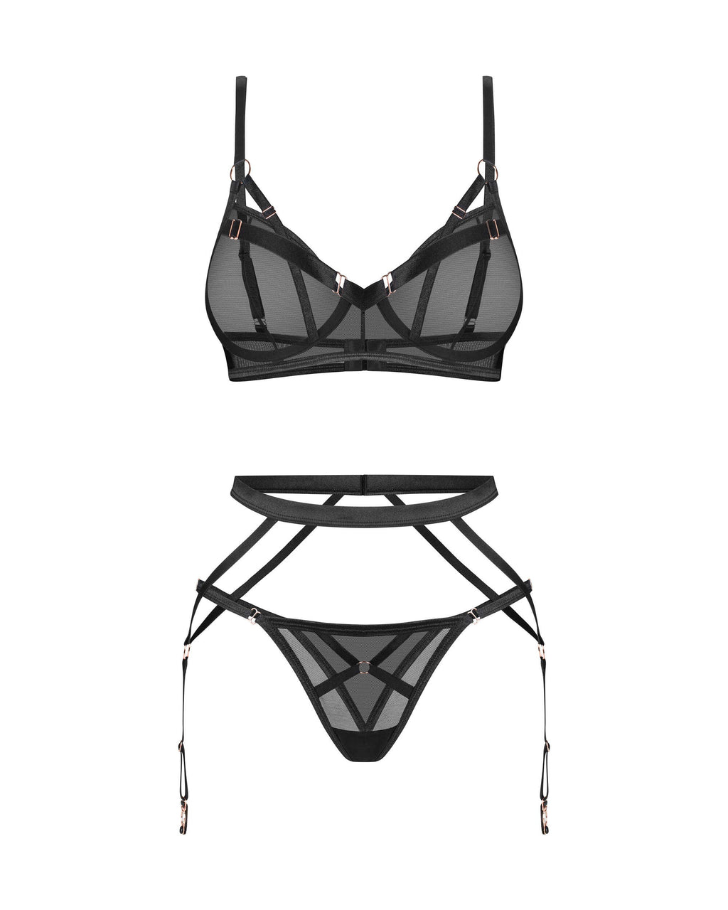 Obsessive - Euridia ensemble 3 pièces - Noir - ITX-P00862 - image 3