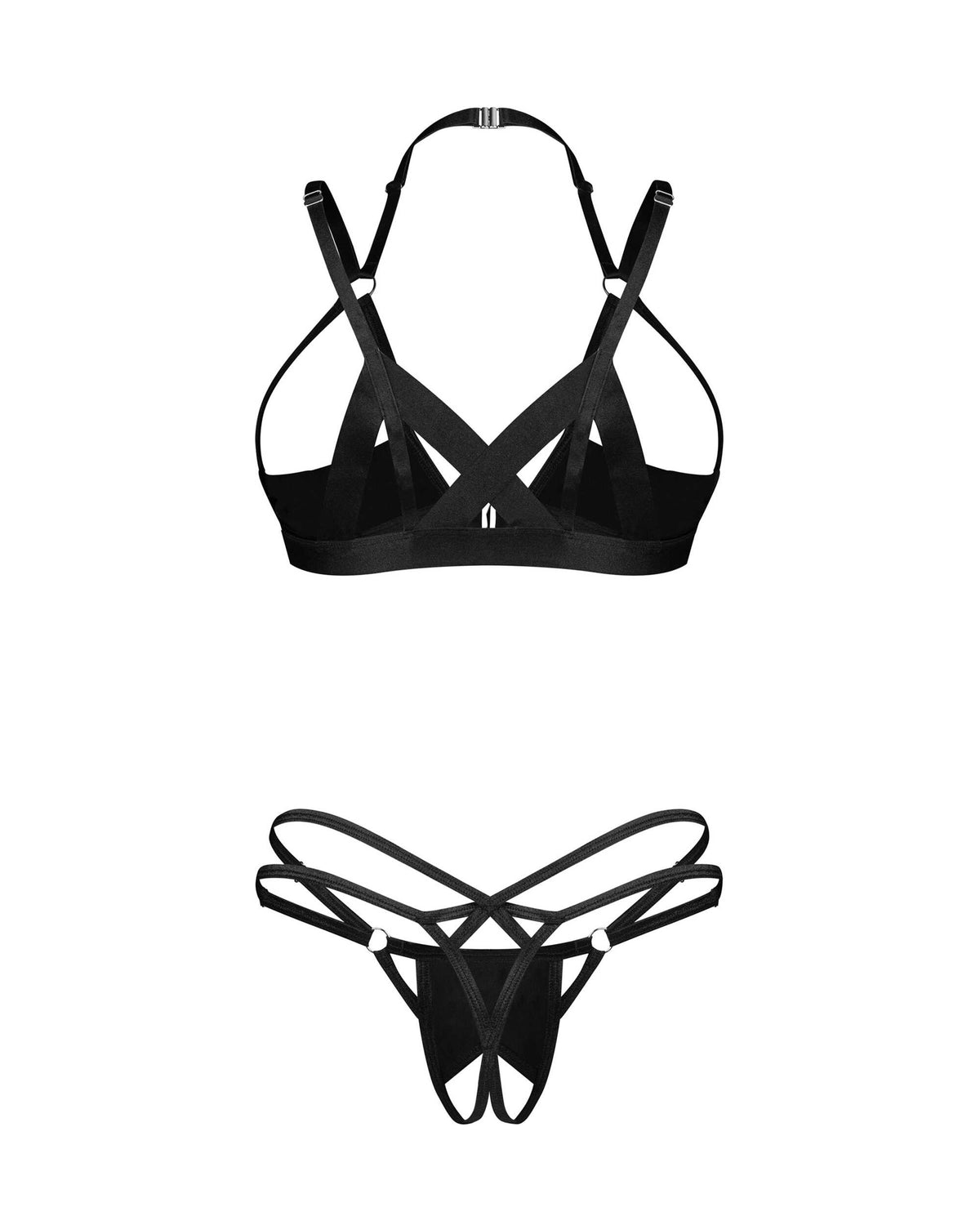 Obsessive - Keira Lise ensemble lingerie ouvert noir - ITX-P00903 - image 4