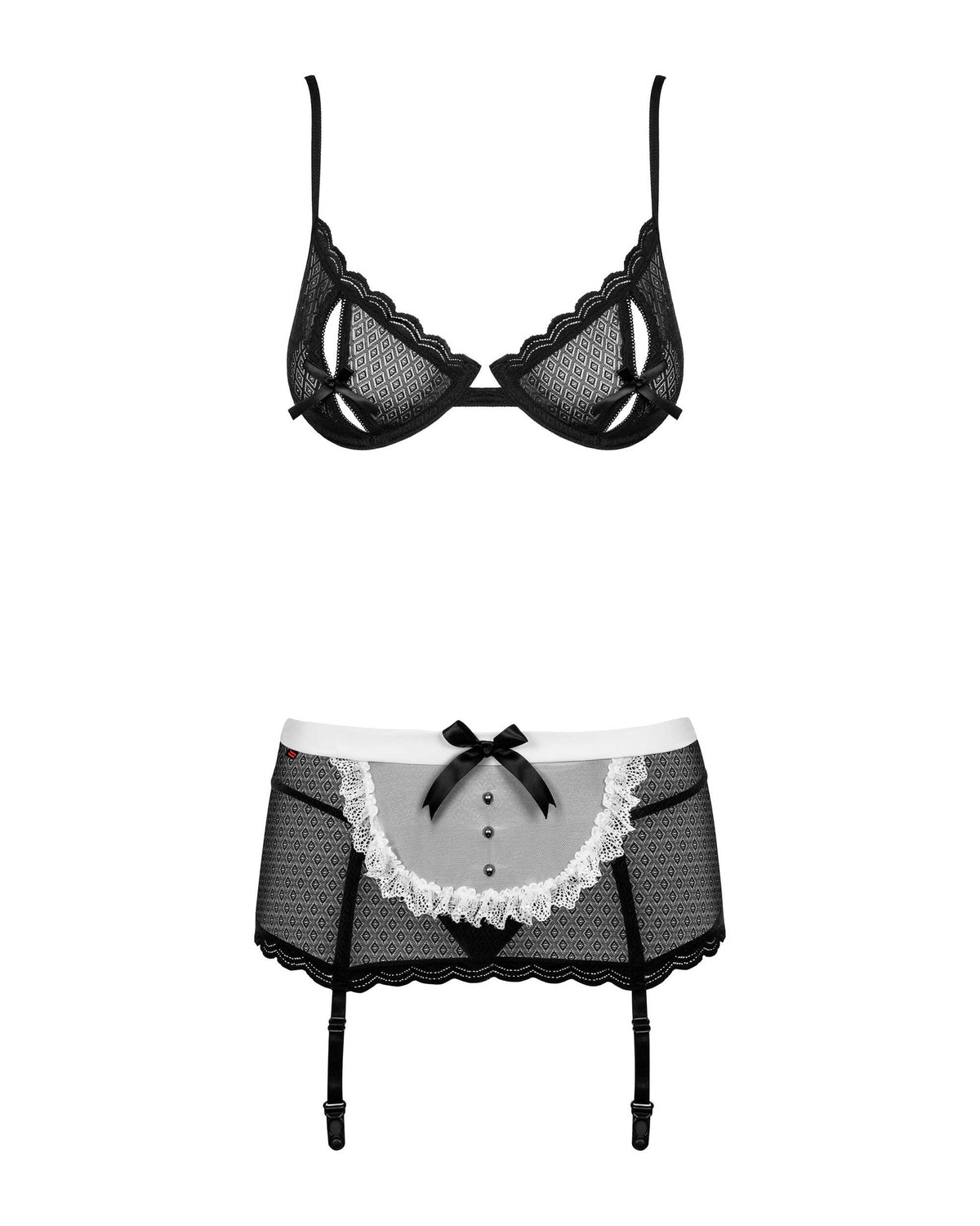 Obsessive - Maidme Costume - Noir et blanc - ITX-P00969 - image 5