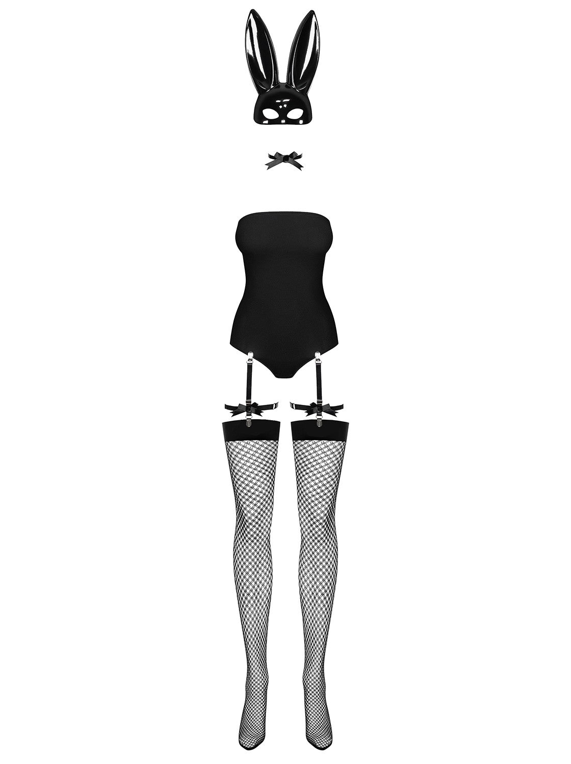 Obsessive - Bunny Costume 4 pcs - Noir - ITX-P00971 - image 5