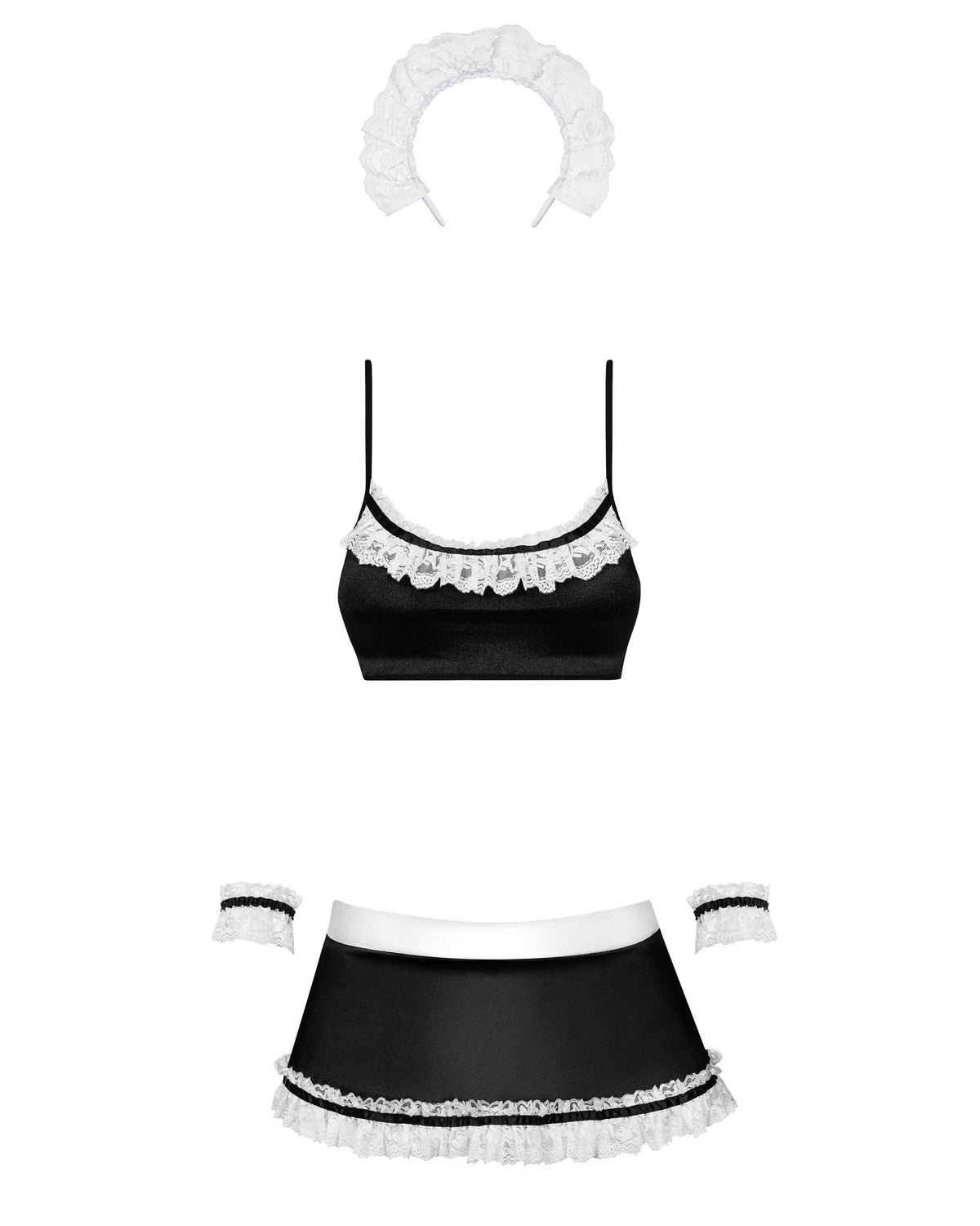 Obsessive - Maid set Costume de soubrette - Noir - ITX-P00979 - image 4
