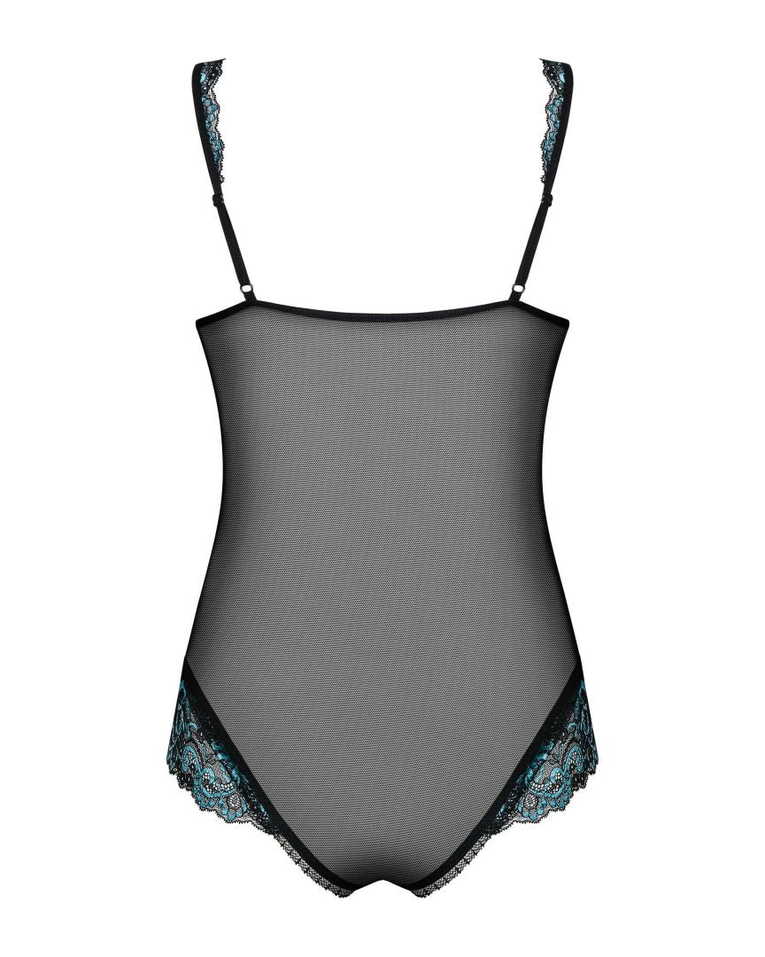 Obsessive - Amanta Body ouvert - Noir et Turquoise - ITX-P00985 - image 5