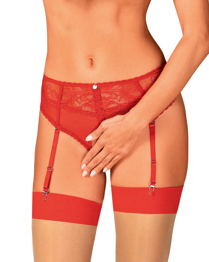 Obsessive - Dagmarie Culotte jarretière Rouge - ITX-P01384 - image 1