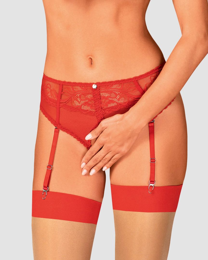 Obsessive - Dagmarie Culotte jarretière Rouge - ITX-P01384 - image 4