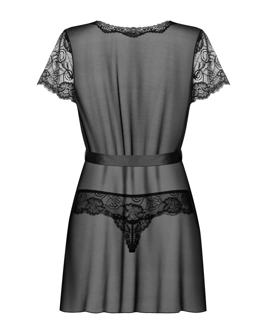 Obsessive - Alluria Peignoir - Noir - ITX-P01761 - image 3