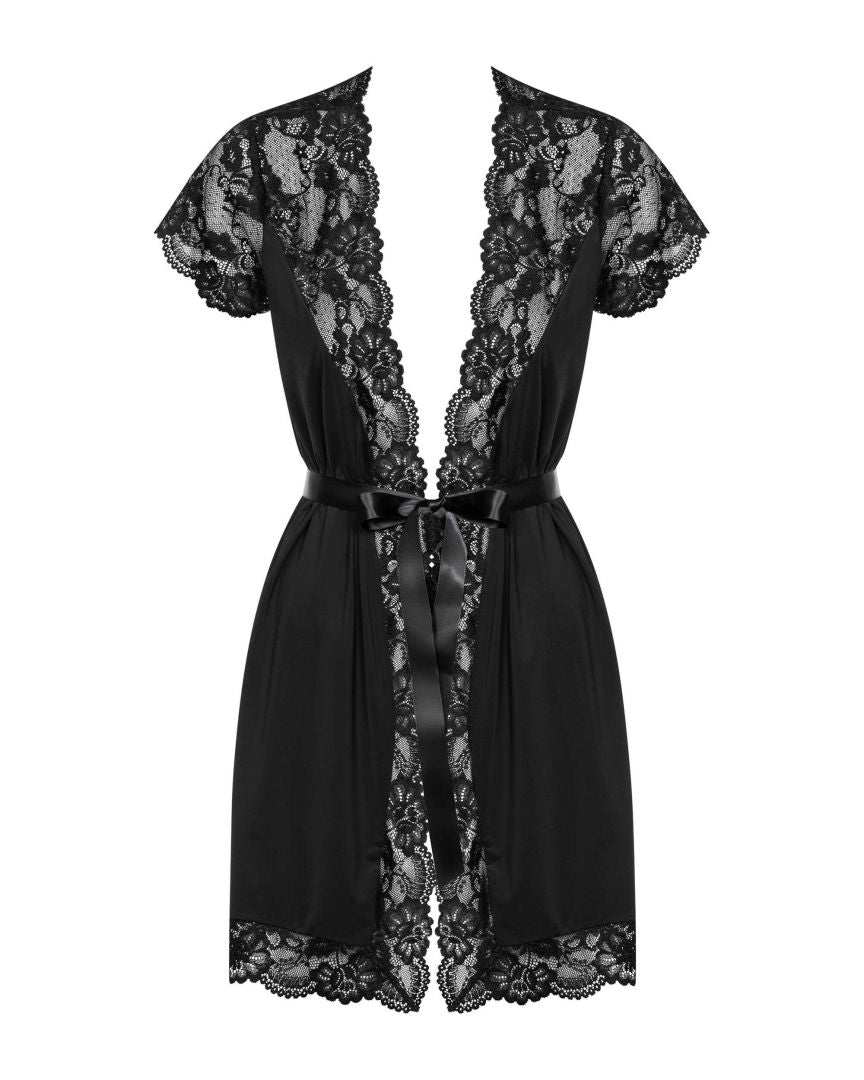 Obsessive - 810-PEI-1 Peignoir - Noir - ITX-P01762 - image 4