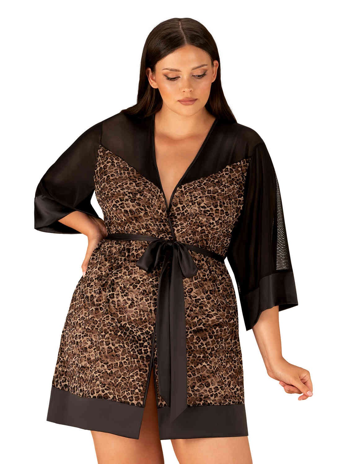 Obsessive - Allunes Peignoir - Noir - ITX-P01766 - image 4