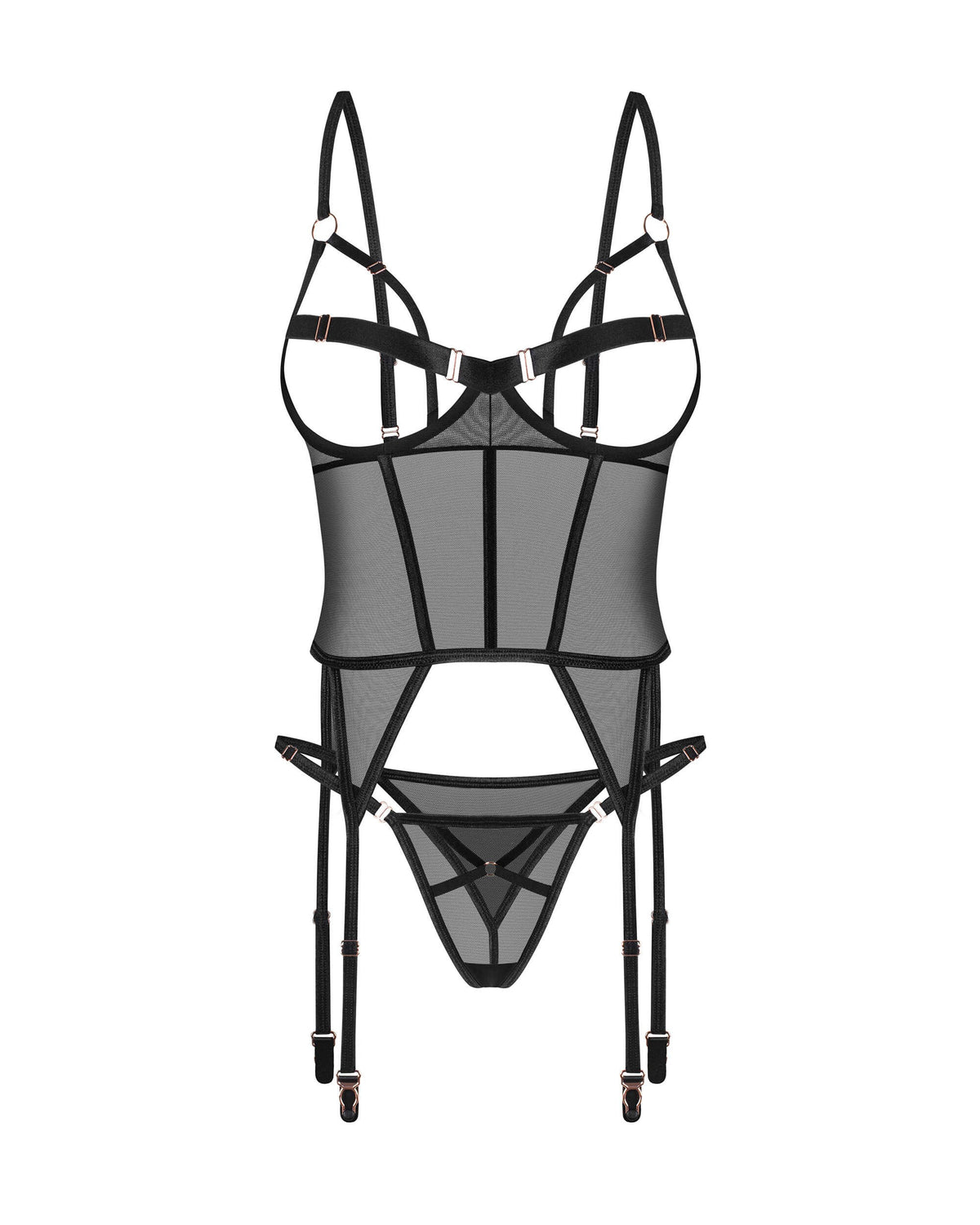 Obsessive - Euridia corset et string - Noirs - ITX-P01814 - image 4