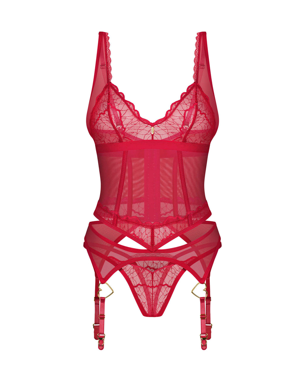 Obsessive - Cupide Desir corset et string - Rouge - ITX-P01824 - image 5