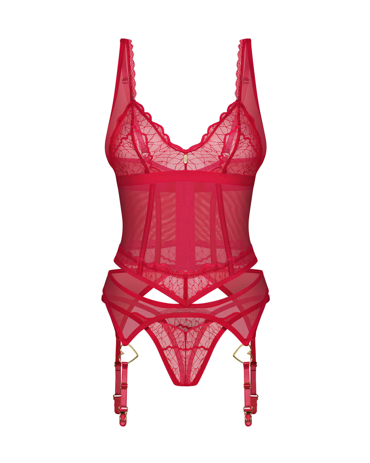 Obsessive - Cupide Desir corset et string - Rouge - ITX-P01824 - image 5