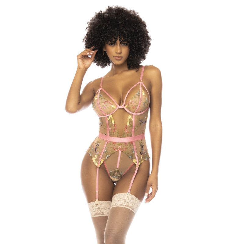 Mapalé Body guêpière Sydney en dentelle florale – vue en pied de face