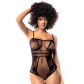 Mapalé Body en résille noire – porté de face