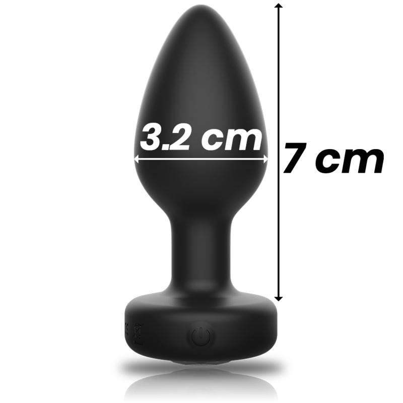 Ibiza - Plug anal vibrant en silicone avec télécommande sans fil - Taille M