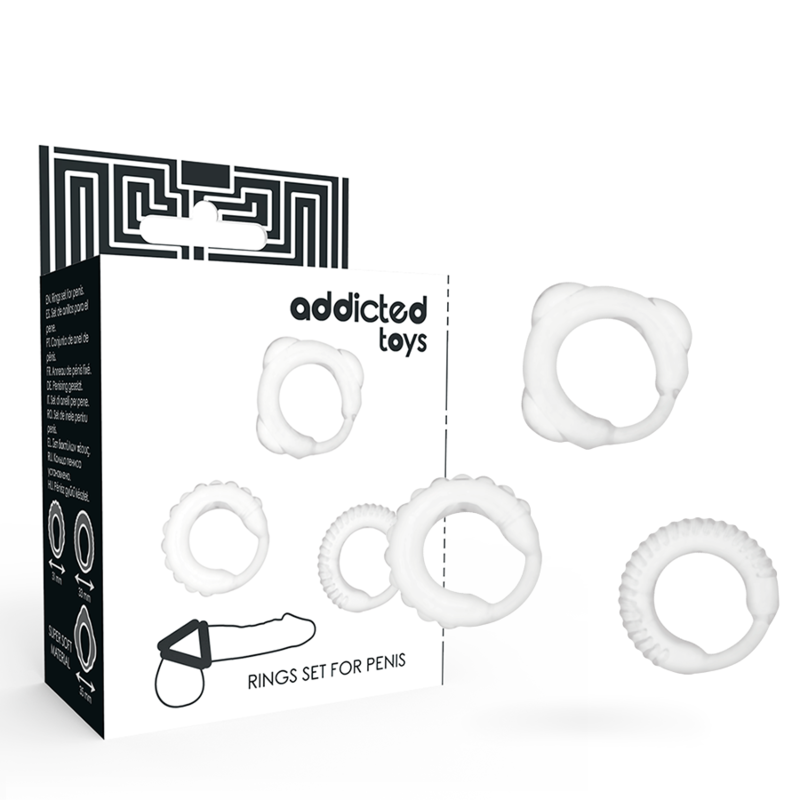 ADDICTED TOYS – Ensemble d’anneaux en C clair – vue principale