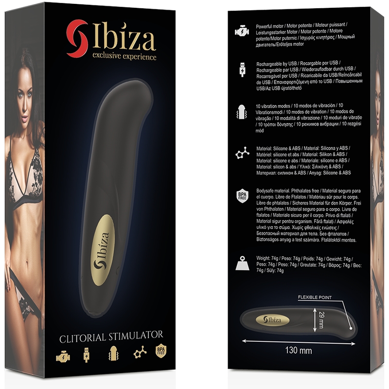 IBIZA – VIBROMASSEUR CLITORIDIEN RECHARGEABLE USB DORÉ D-236031