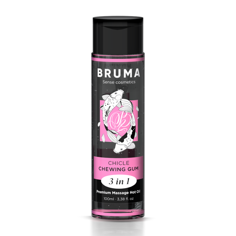 Huile de Massage Chauffante BRUMA 3-en-1 – Parfum Chewing-Gum – 100 ml