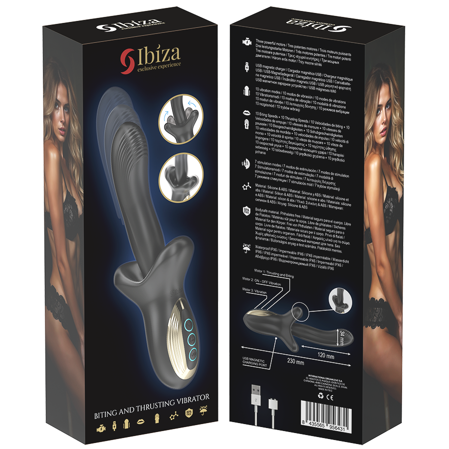 Ibiza - Vibrateur rabbit puissant avec effet de poussée et pulsations