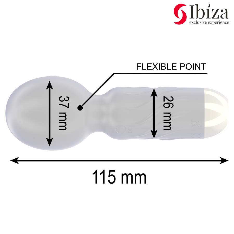 Ibiza - Mini vibrateur de poche Wand discret en silicone