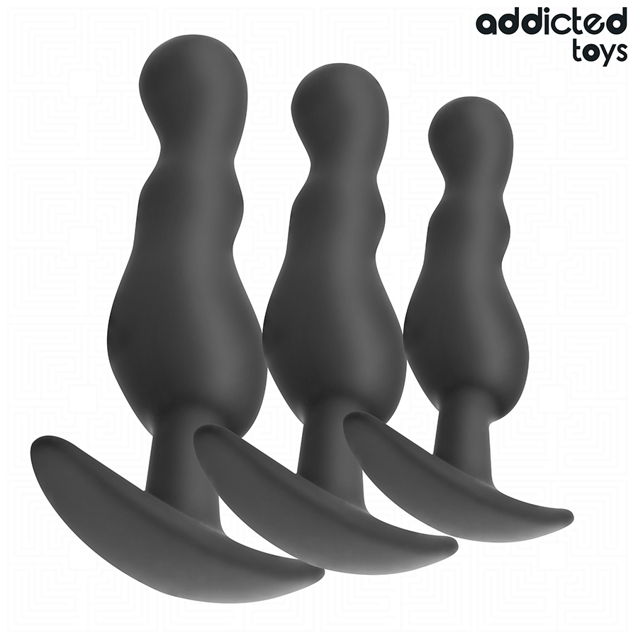 ADDICTED TOYS – Lot de 3 plugs anaux – détail