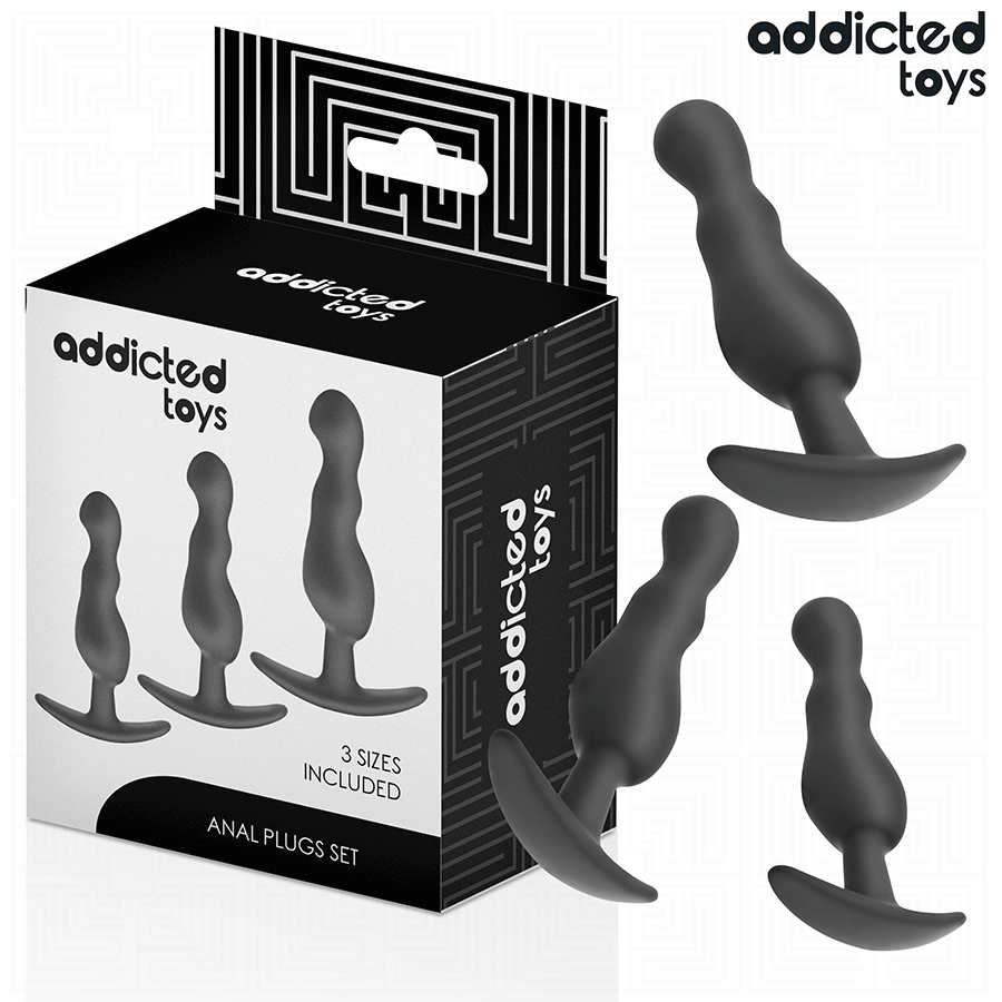 ADDICTED TOYS – Lot de 3 plugs anaux – vue produit