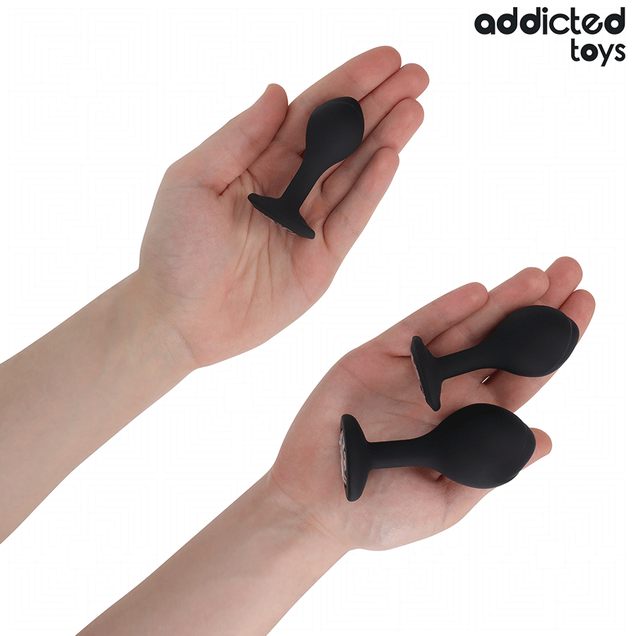 ADDICTED TOYS – Lot de 3 plugs anaux avec bijou – vue complémentaire