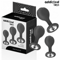 ADDICTED TOYS – Lot de 3 plugs anaux avec bijou – vue produit