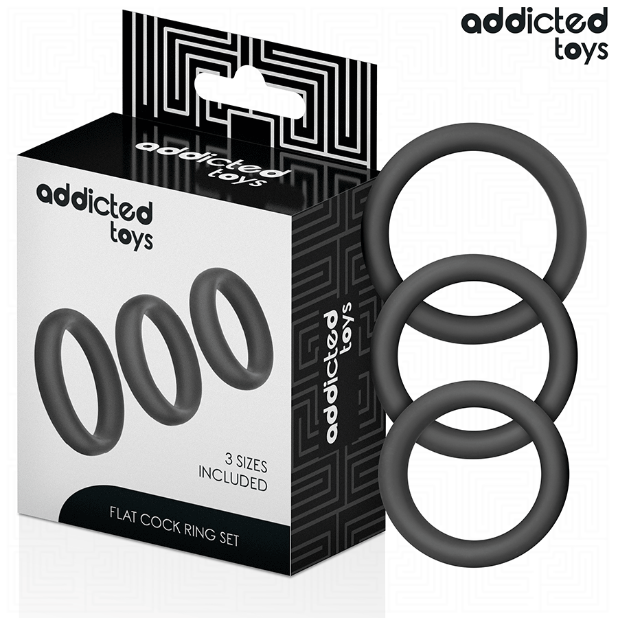 ADDICTED TOYS – Lot d’anneaux plats en silicone – vue principale