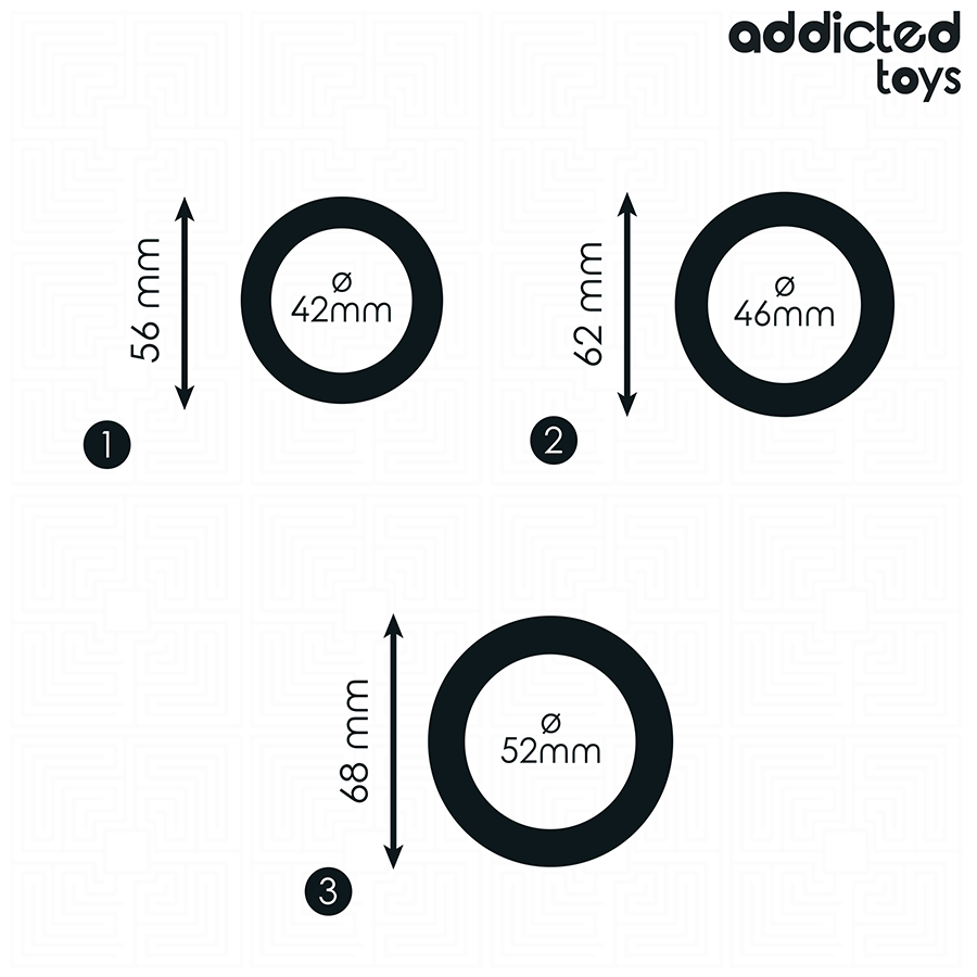 ADDICTED TOYS – Lot d’anneaux plats en silicone – présentation du produit