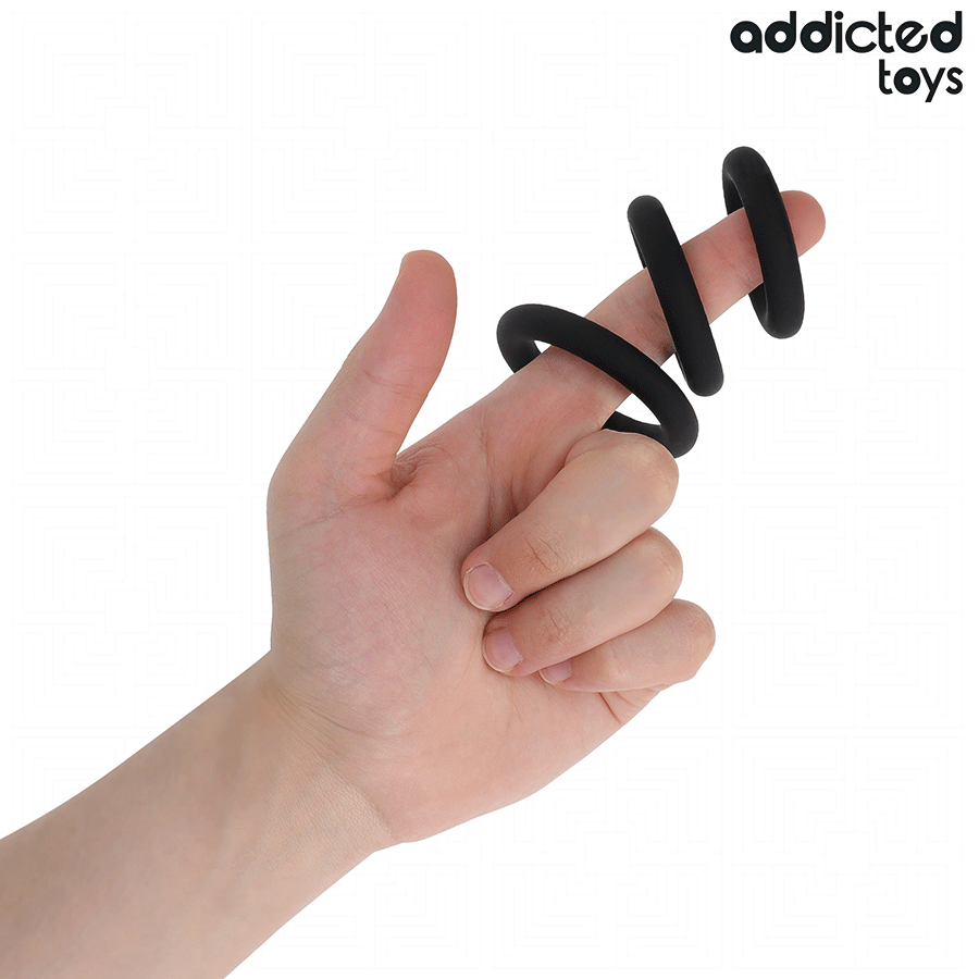 ADDICTED TOYS – Lot d’anneaux en silicone – détail du produit