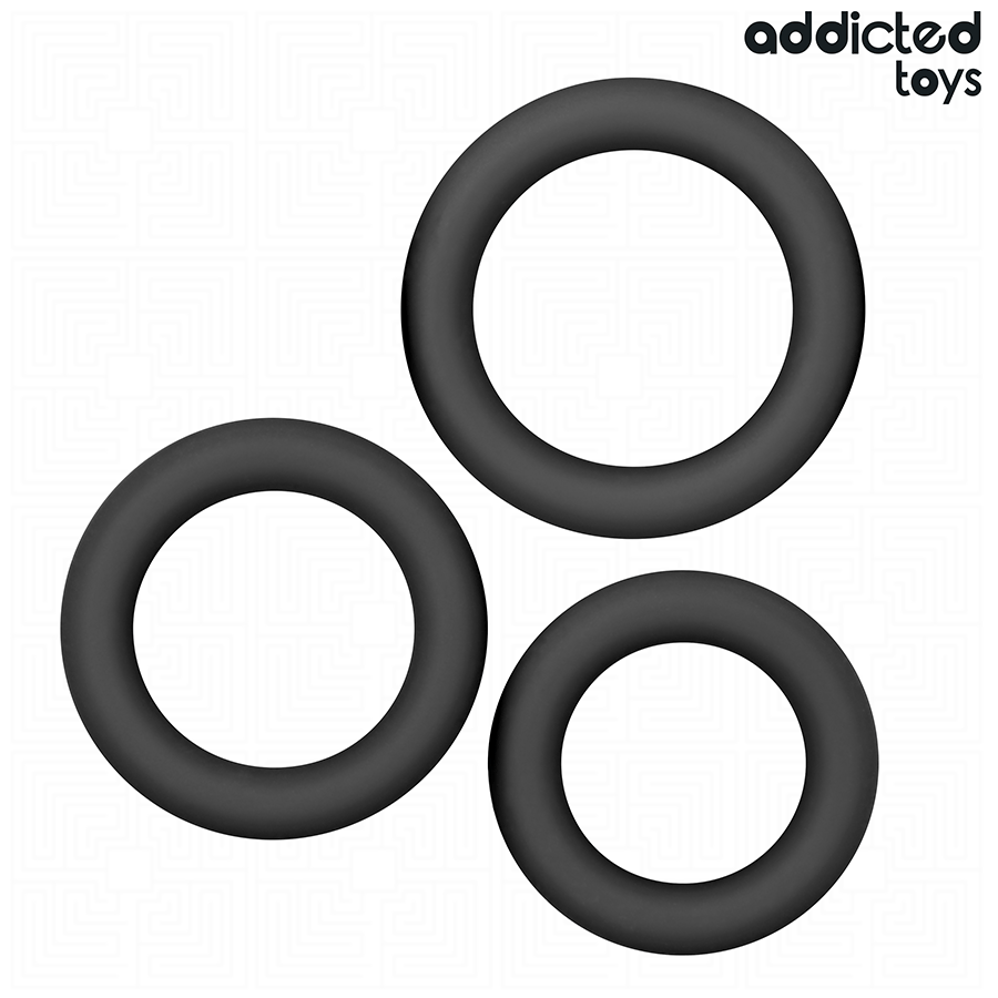 ADDICTED TOYS – Lot d’anneaux en silicone – détail de la texture