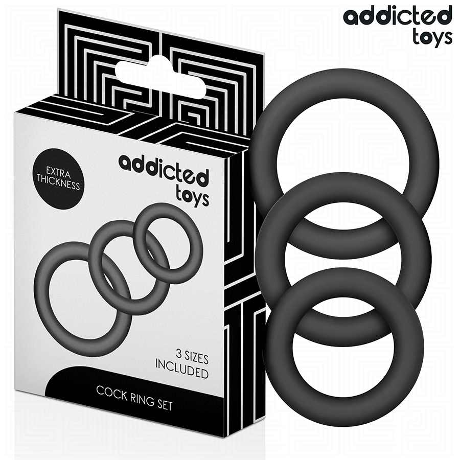 ADDICTED TOYS – Lot d’anneaux en silicone – vue principale