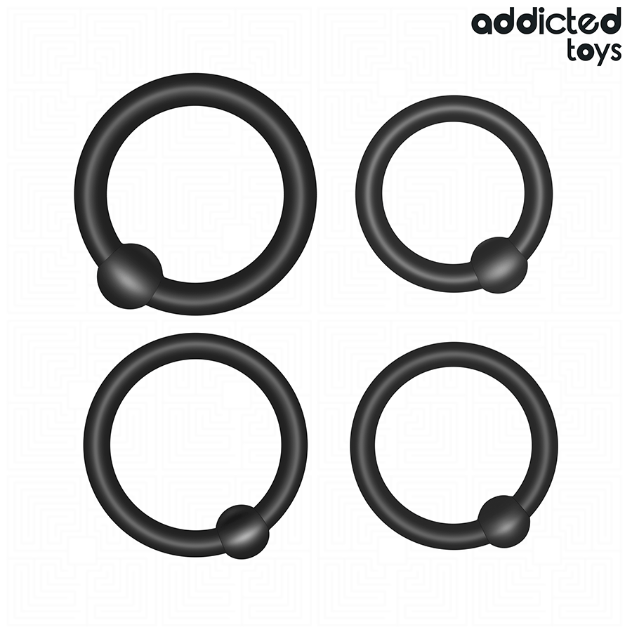 ADDICTED TOYS – Lot d’anneaux en silicone à pression – détail de la texture