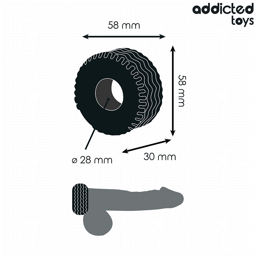 ADDICTED TOYS – Anneau pénis extra épais – présentation du produit