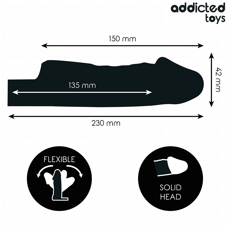 ADDICTED TOYS – Extension de pénis transparente – présentation du produit