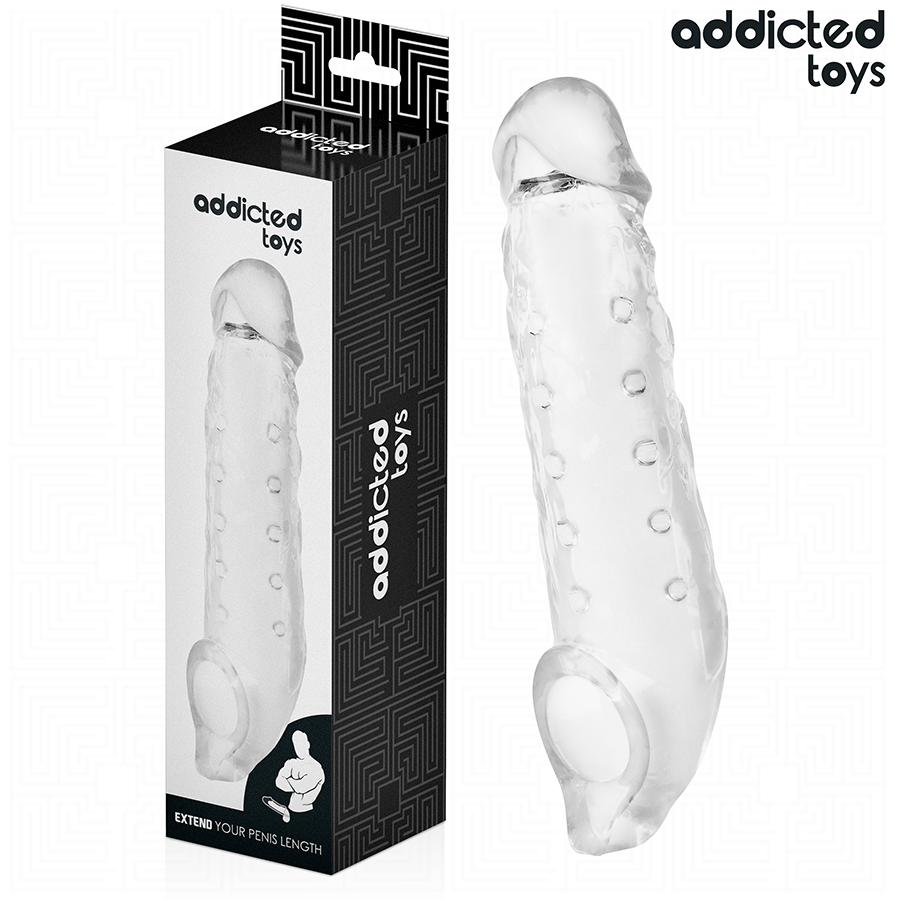 ADDICTED TOYS – Extension de pénis transparente – vue complémentaire