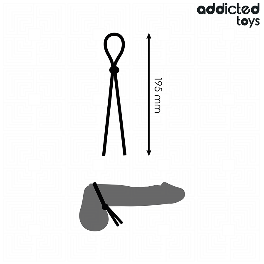 ADDICTED TOYS – Anneau pénis réglable en silicone – présentation du produit