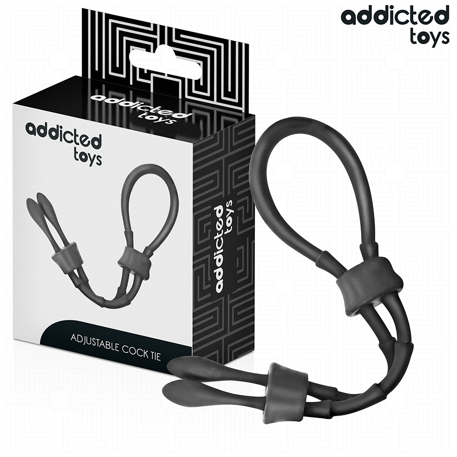 ADDICTED TOYS – Anneau pénis réglable en silicone – vue complémentaire