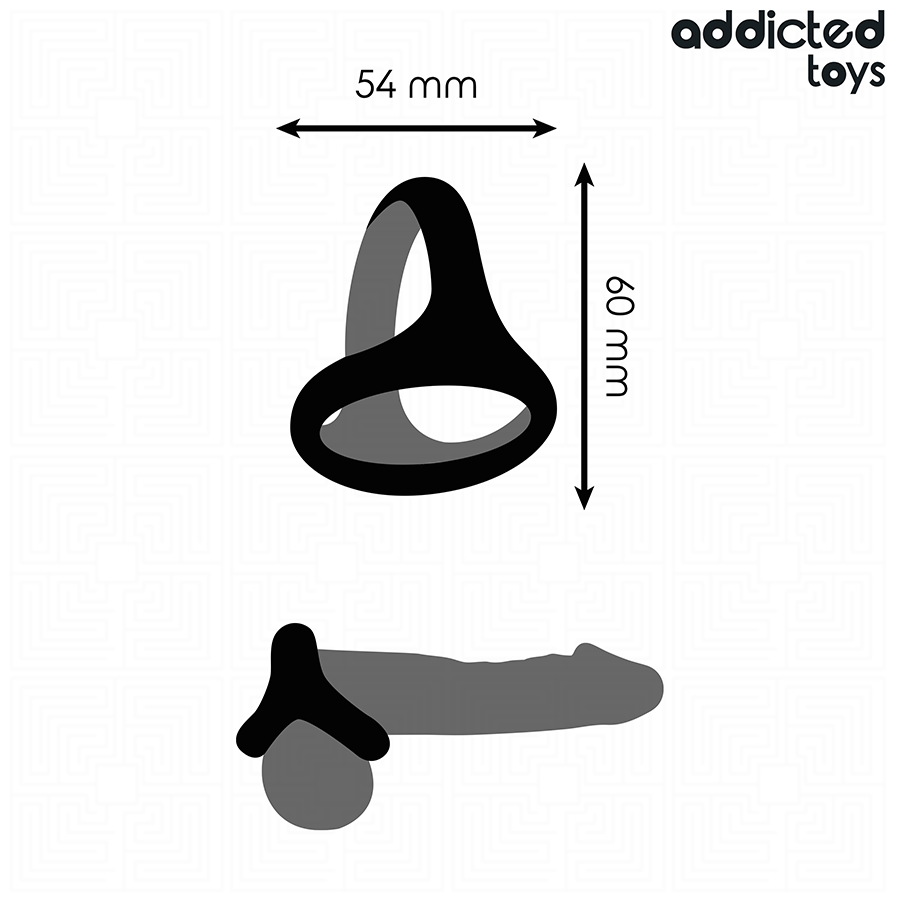 ADDICTED TOYS – Anneau pénis triple épais – vue de profil