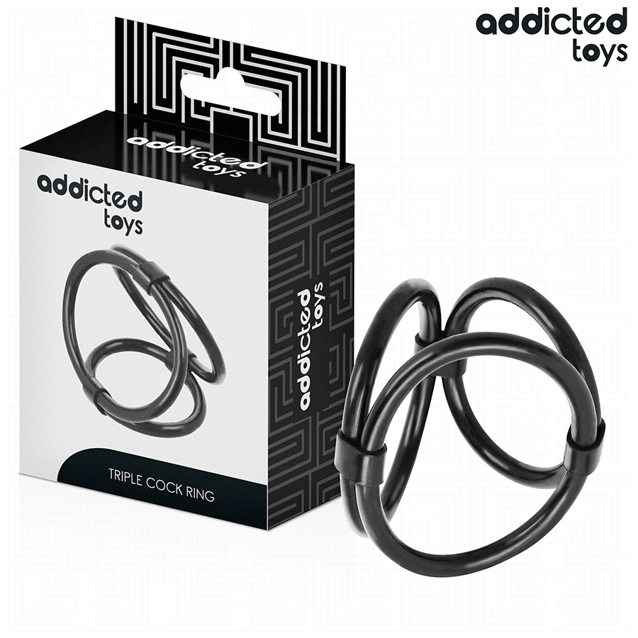 ADDICTED TOYS – Anneau pénis triple – vue principale