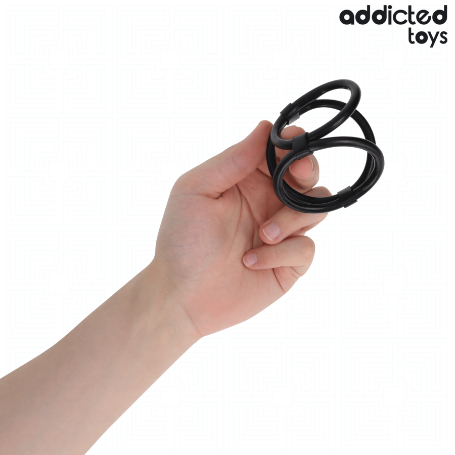 ADDICTED TOYS – Anneau pénis triple – détail du produit
