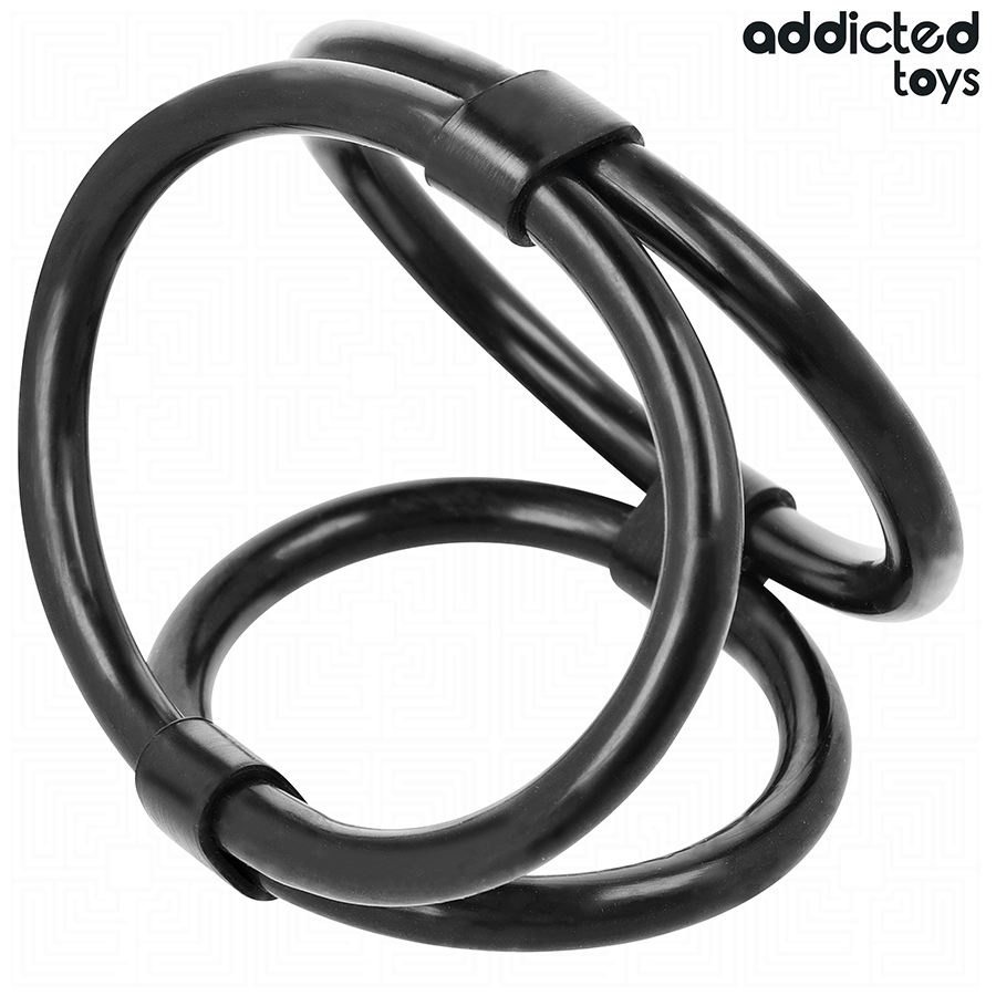 ADDICTED TOYS – Anneau pénis triple – détail de la texture